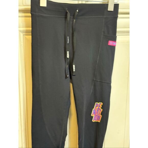 P.E. Nation Women's Daze High Rise Drawstring Workout Leggings Black Small - Picture 3 of 9